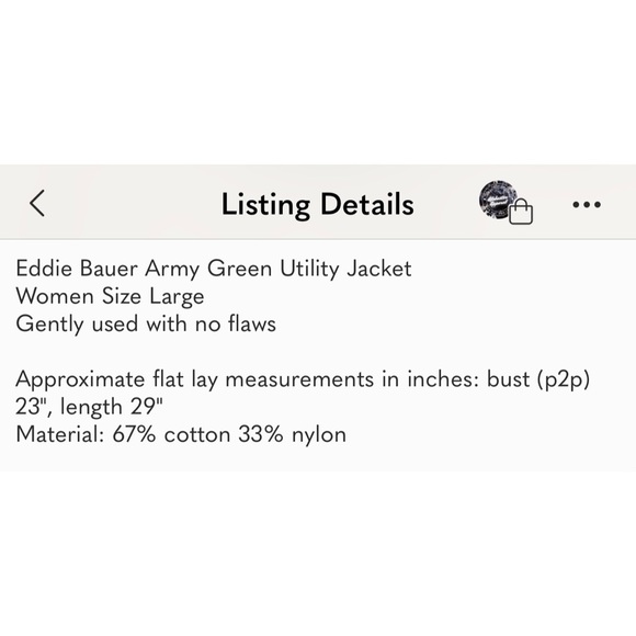 Eddie Bauer Army Green Utility Jacket - Picture 4 of 4